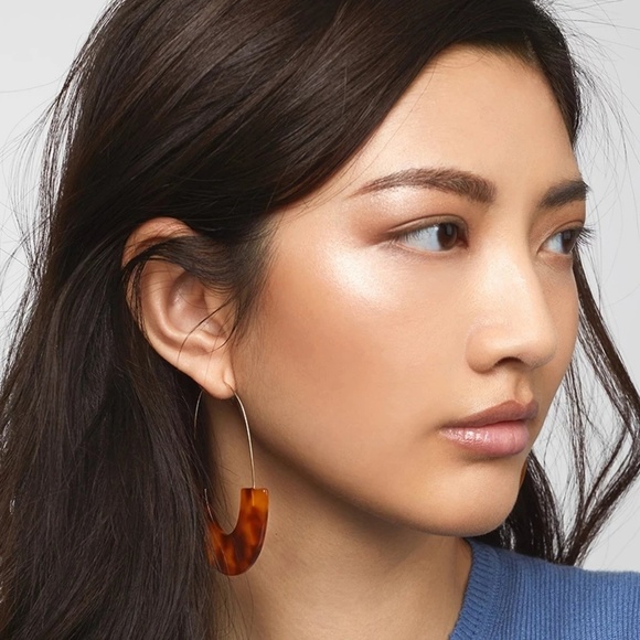 Inglenook Boutique Jewelry - Big Hook Tortoise Acrylic Earrings